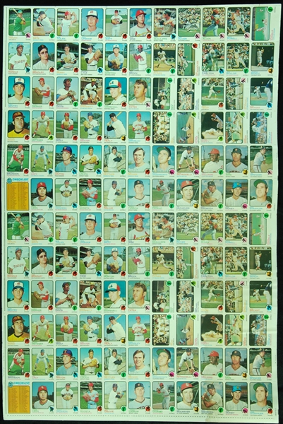 1973 Topps Baseball Uncut Sheets Pair (2)