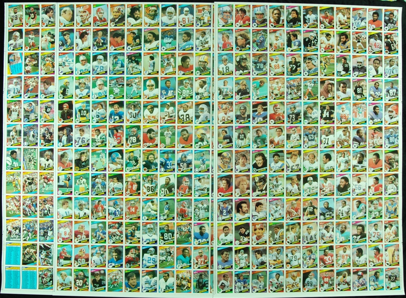 1984 Topps Football Uncut Sheet (3) with Dan Marino RC