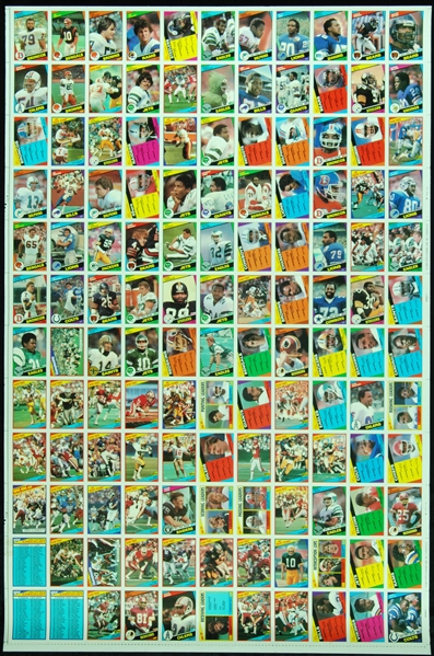 1984 Topps Football Uncut Sheet (3) with Dan Marino RC