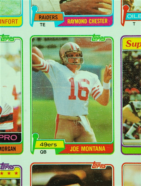 1981 Topps Football Uncut Sheets with Joe Montana RC (3)