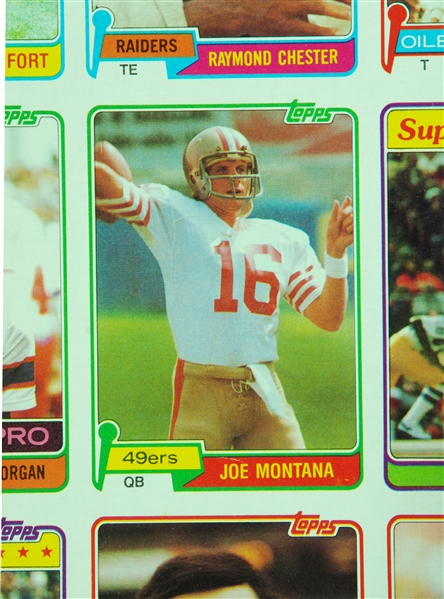 1981 Topps Football Uncut Sheets with Joe Montana RC (3)