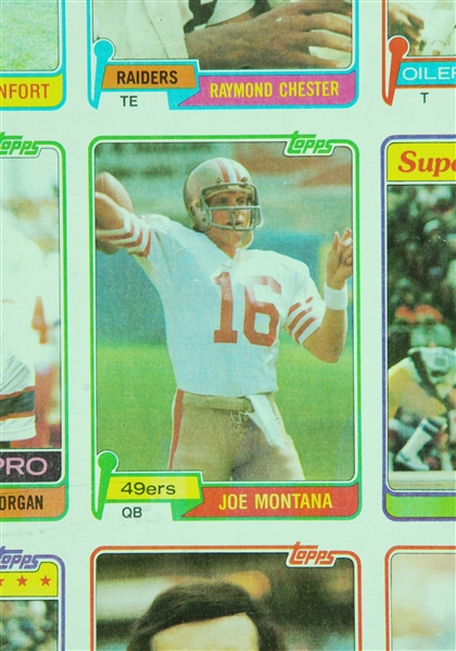 1981 Topps Football Uncut Sheets with Joe Montana RC (3)