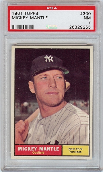 1961 Topps Mickey Mantle No. 300 PSA 7