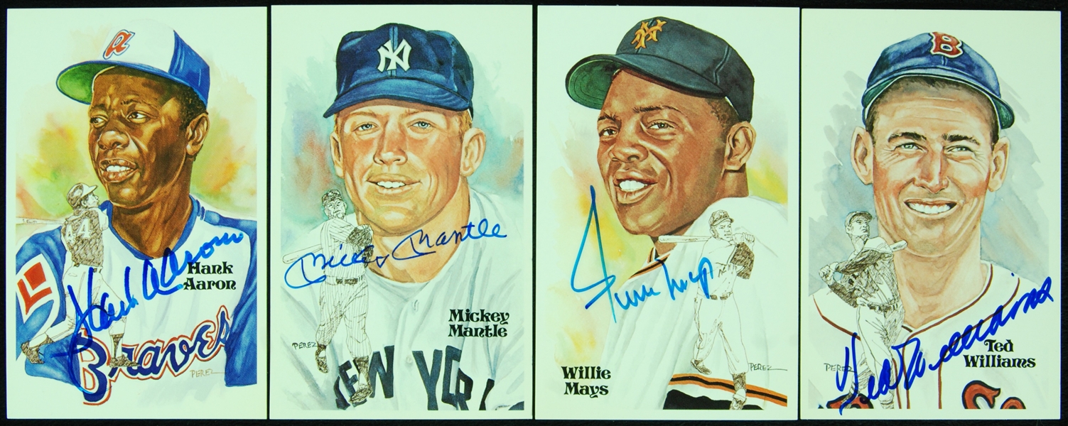 Perez-Steele HOF Postcard Set with (85) Signatures