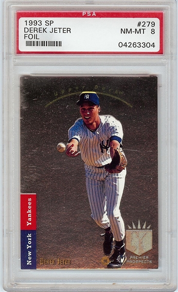 1993 SP Foil Derek Jeter RC No. 279 PSA 8