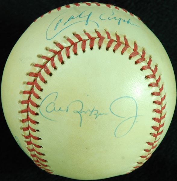 Ripken Family Multi-Signed OAL Baseball (3) with Cal Sr., Cal Jr. & Billy (PSA/DNA)