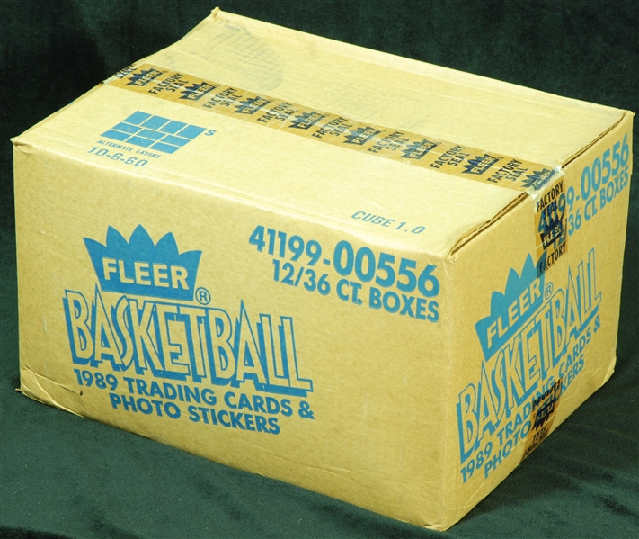 1989-90 Fleer Basketball Unopened Wax Case (12)