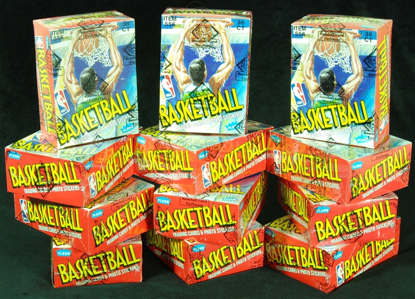 1989-90 Fleer Basketball Wax Boxes from a Sealed Case (12) (BBCE)