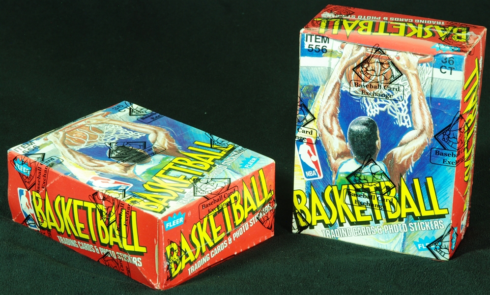 1989-90 Fleer Basketball Wax Boxes Pair (2) (BBCE)