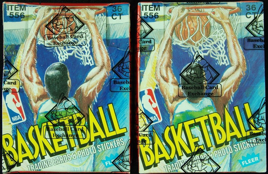 1989-90 Fleer Basketball Wax Boxes Pair (2) (BBCE)