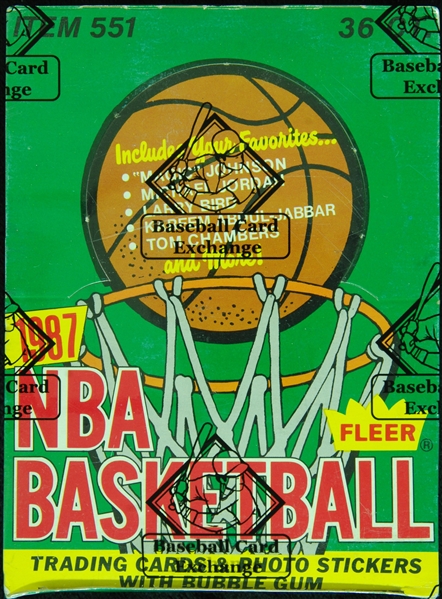 1987-88 Fleer Basketball Wax Box (36) (BBCE)