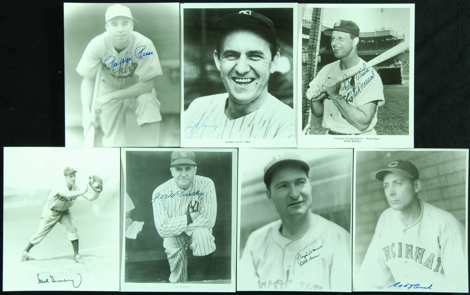 HOFers Signed 8x10 Photo Collection (77) with Greenberg, Aaron, Mays