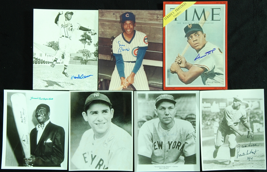 HOFers Signed 8x10 Photo Collection (77) with Greenberg, Aaron, Mays