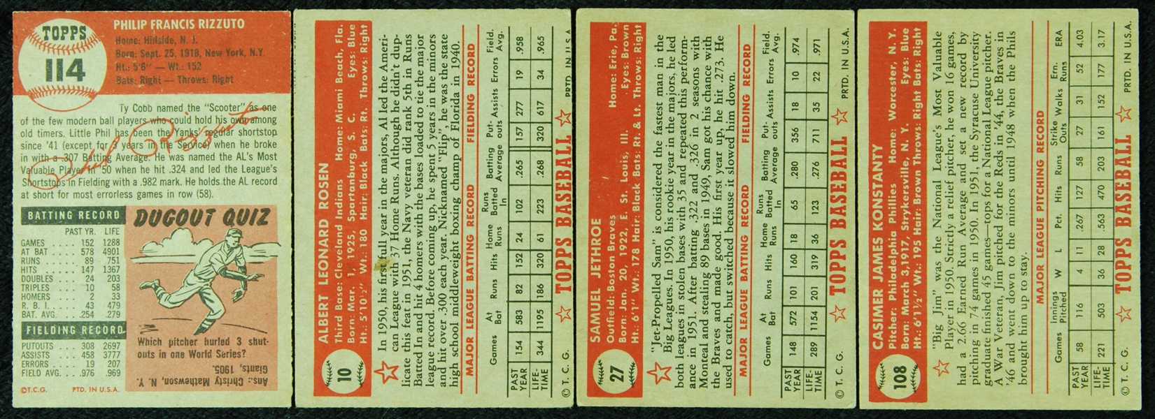 1952 and 1953 Topps Baseball Grouping (31)