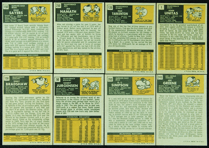 1971 Topps Football Near Set (230/263)