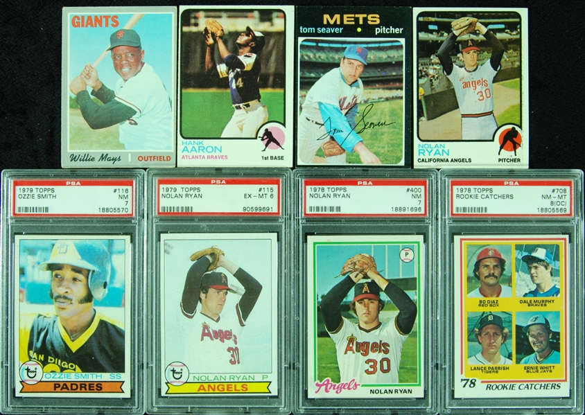 1960’s and 1970’s Topps Baseball Huge Group With Hall of Famers, Stars (525)