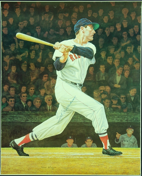 Ted Williams Signed Armand LaMontagne Poster (PSA/DNA)