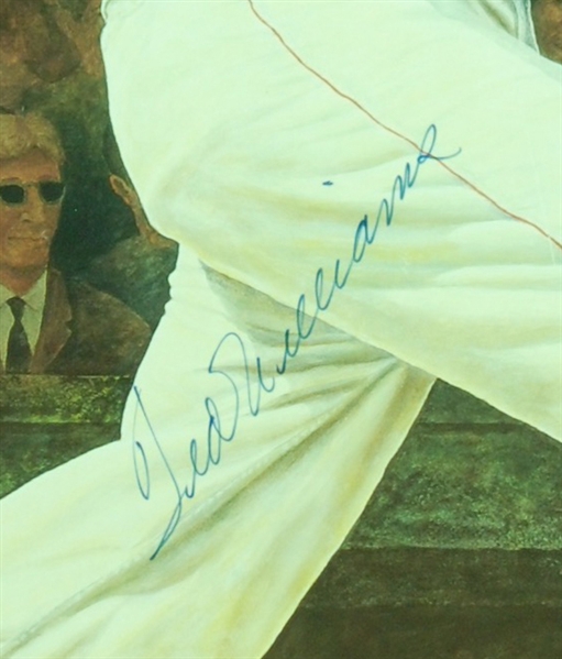 Ted Williams Signed Armand LaMontagne Poster (PSA/DNA)