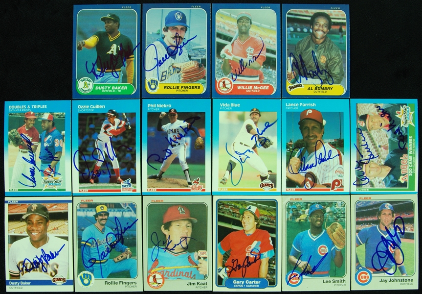 Signed 1981-1987 Fleer Baseball Group (491)