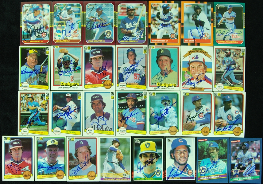 Signed 1981-1989 Donruss Baseball Group (844)