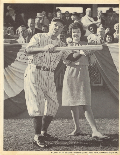 Casey Stengel Triple-Signed 1962 The Mets Dinner Program (JSA)