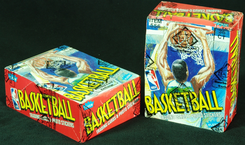 1989-90 Fleer Basketball Wax Boxes Pair (2) (BBCE)