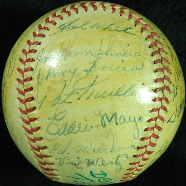 1947 Detroit Tigers Team-Signed OAL Baseball (21) (PSA/DNA)