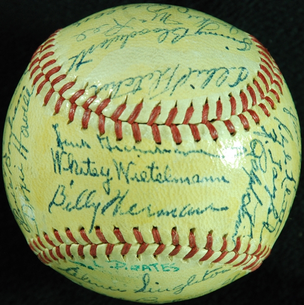 1947 Pittsburgh Pirates Team-Signed ONL Baseball (27) (PSA/DNA)