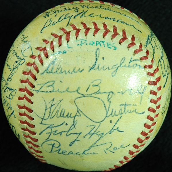 1947 Pittsburgh Pirates Team-Signed ONL Baseball (27) (PSA/DNA)