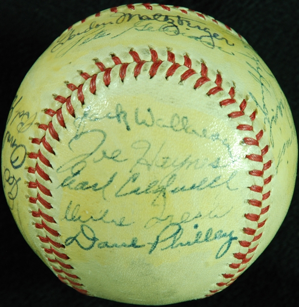 1947 Chicago White Sox Team-Signed OAL Baseball (19) (PSA/DNA)