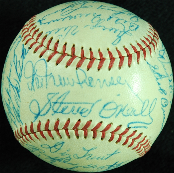 1948 Detroit Tigers Team-Signed OAL Baseball (28) (PSA/DNA)