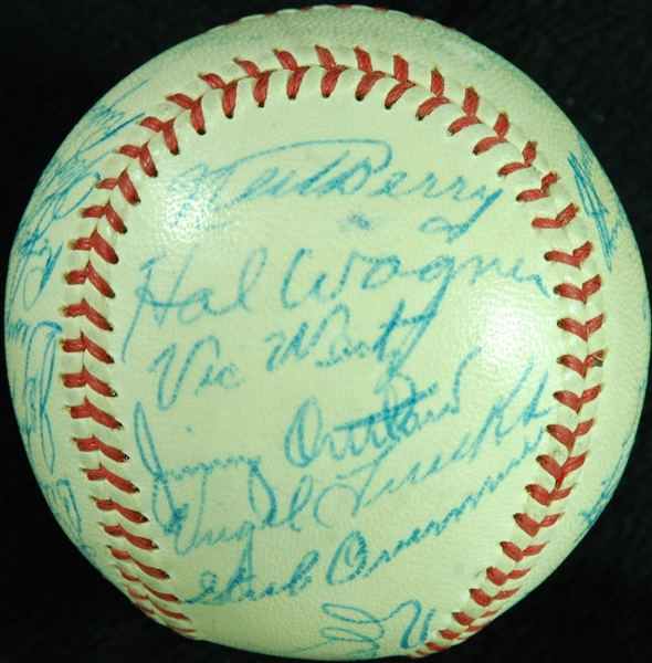 1948 Detroit Tigers Team-Signed OAL Baseball (28) (PSA/DNA)