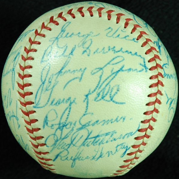 1948 Detroit Tigers Team-Signed OAL Baseball (28) (PSA/DNA)