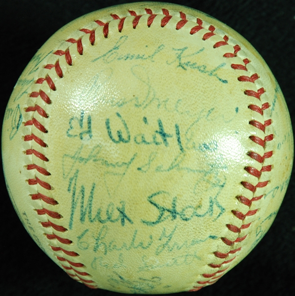 1948 Chicago Cubs Team-Signed ONL Baseball (24) (PSA/DNA)