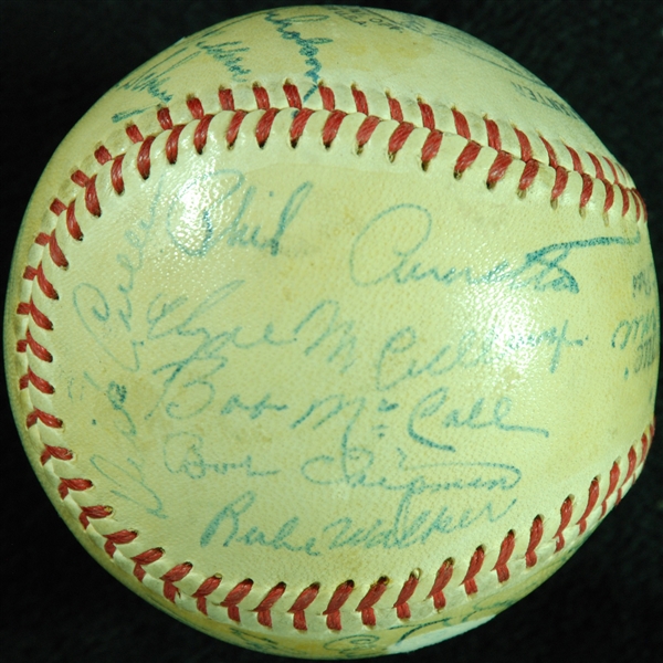 1948 Chicago Cubs Team-Signed ONL Baseball (24) (PSA/DNA)