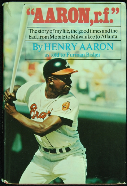 Hank Aaron Signed Aaron, r.f. Book (PSA/DNA)