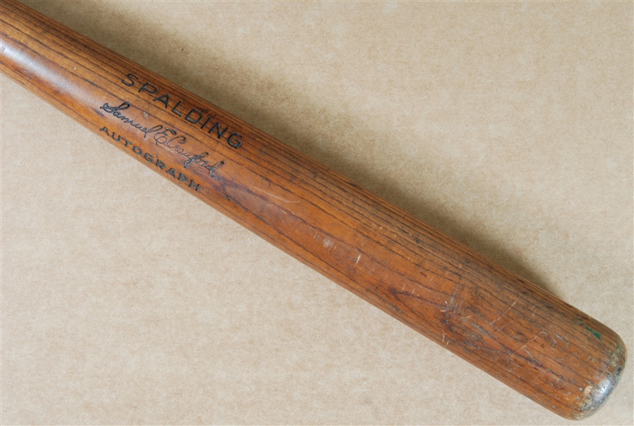 Sam Crawford 1912-25 Professional Model Spalding Bat (Taube Graded PSA/DNA GU6)