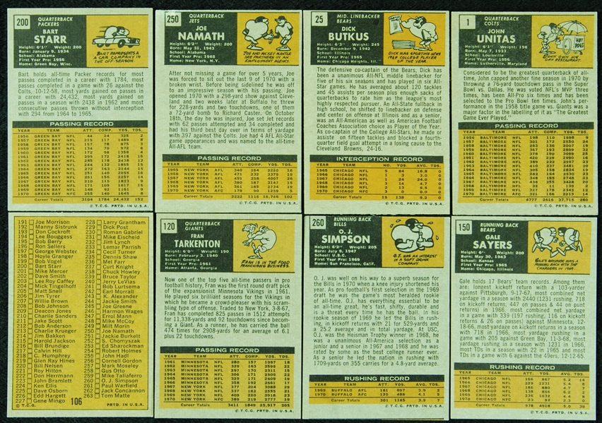 1971 Topps Football Complete Set (263)