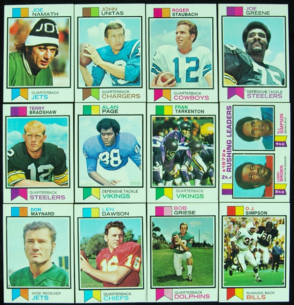 Super High-Grade 1973 Topps Football Complete Set (528)