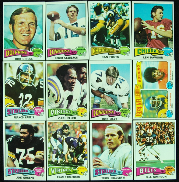 Super High-Grade 1975 Topps Football Complete Set (528)