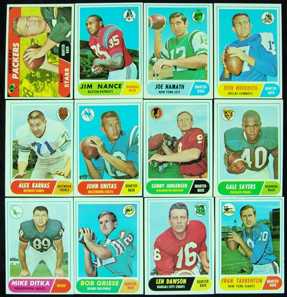 High-Grade 1968 Topps Football Complete Set (219)