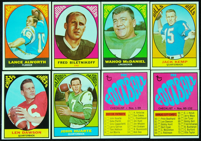 High-Grade 1967 Topps Football Near-Set (130/132)