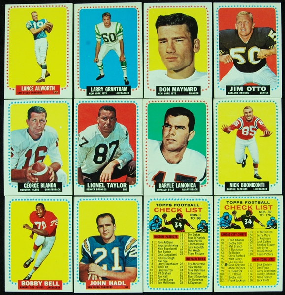 1964 Topps Football Partial Set (137/176)