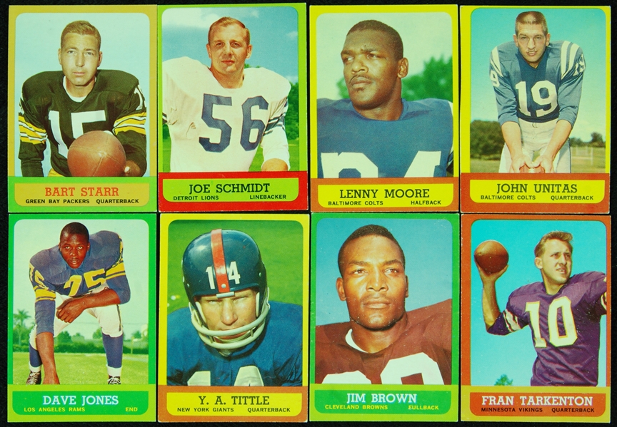 High-Grade 1963 Topps Football Partial Set (116/176)