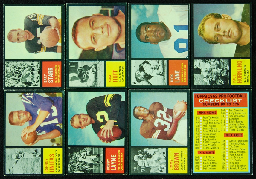 1962 Topps Football Partial Set (126/176)