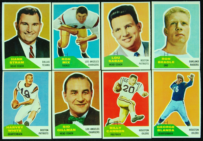 Super High-Grade 1960 Fleer Football Complete Set (132)