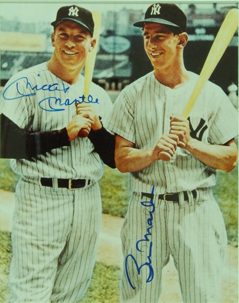 Mickey Mantle & Billy Martin Signed 8x10 Framed Photo (JSA)