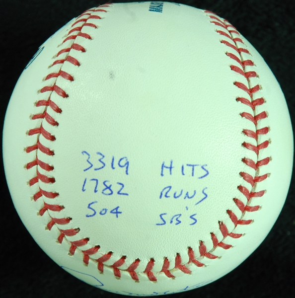 Paul Molitor Single-Signed STAT OML Baseball (JSA)