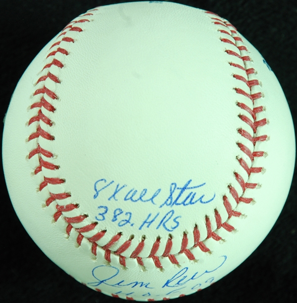 Jim Rice Single-Signed OML STAT Baseball (Steiner)