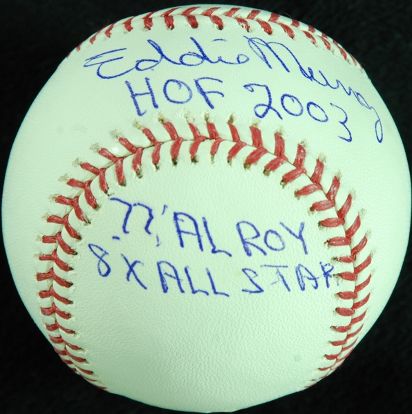 Eddie Murray Single-Signed OML STAT Baseball (JSA)